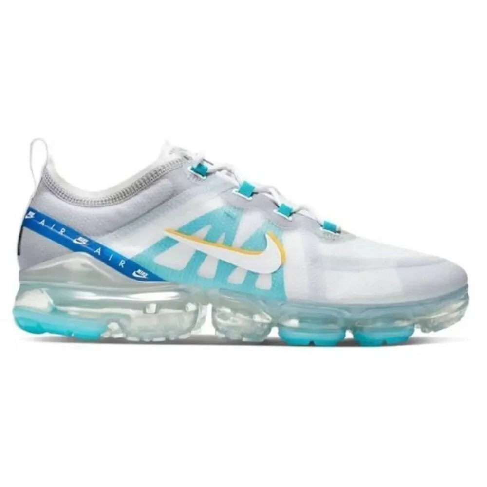NIKE Air VaporMax 2019 'White University Gold Wolf Grey' Running Shoes Size 11.5